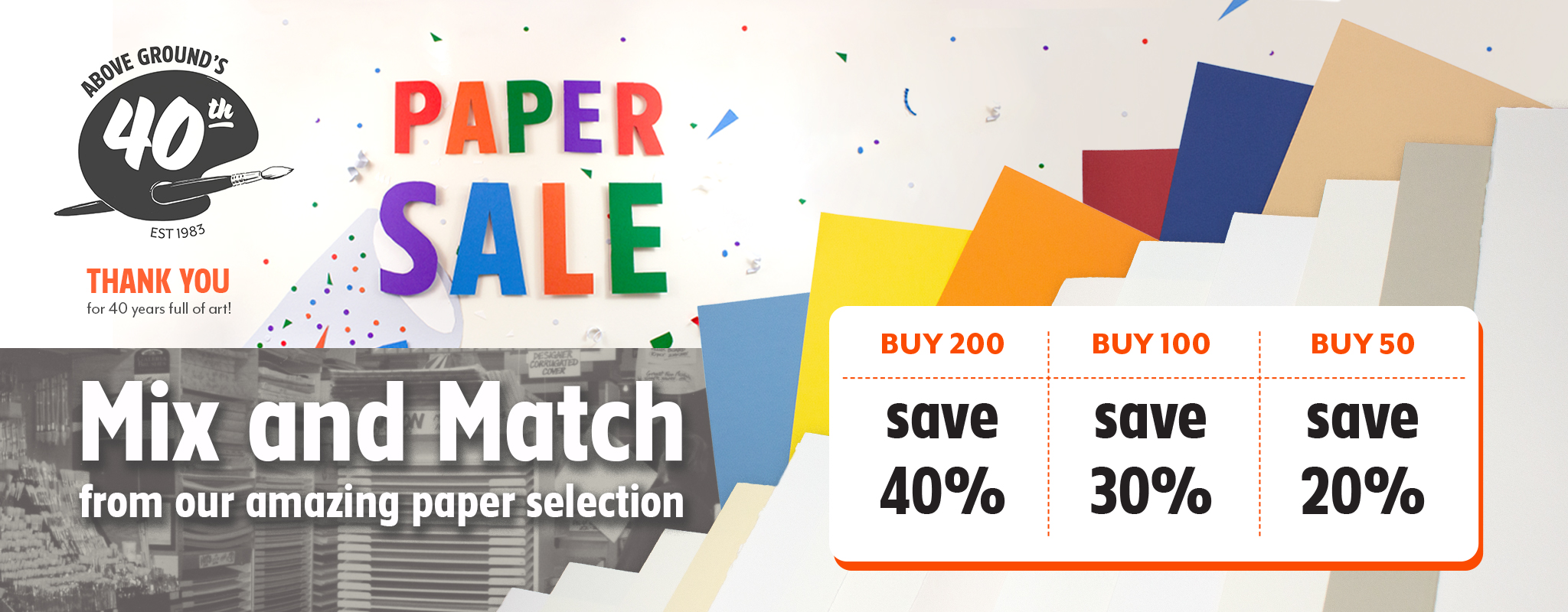 PaperSale2023 Header Webpage