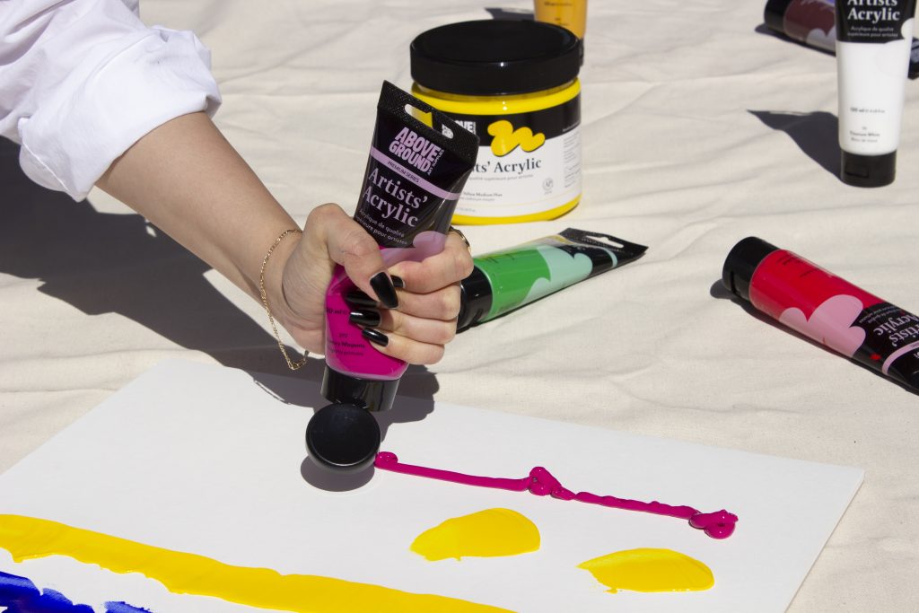 AboveGround PremiumSeries ArtistsAcrylics PrimaryMagenta 120mlTubeSqueeze copy