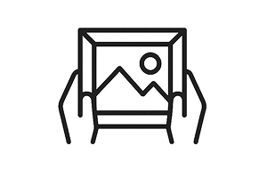 Framing and pickup icon with bg